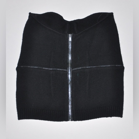 NWT Helmut Lang Logo Jacquard Trimmed Wool Bustier Strapless Top Size MSRP $315 - Picture 6 of 8